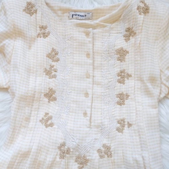 Vintage Embroidered Cottagecore Dress - Picture 8 of 14